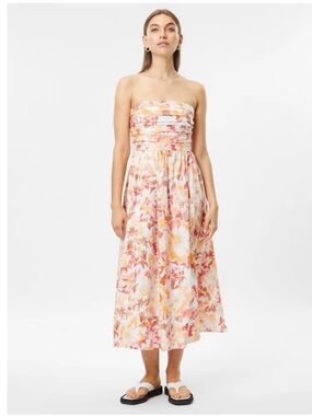 Abercrombie Strapless Floral Midi Dress
